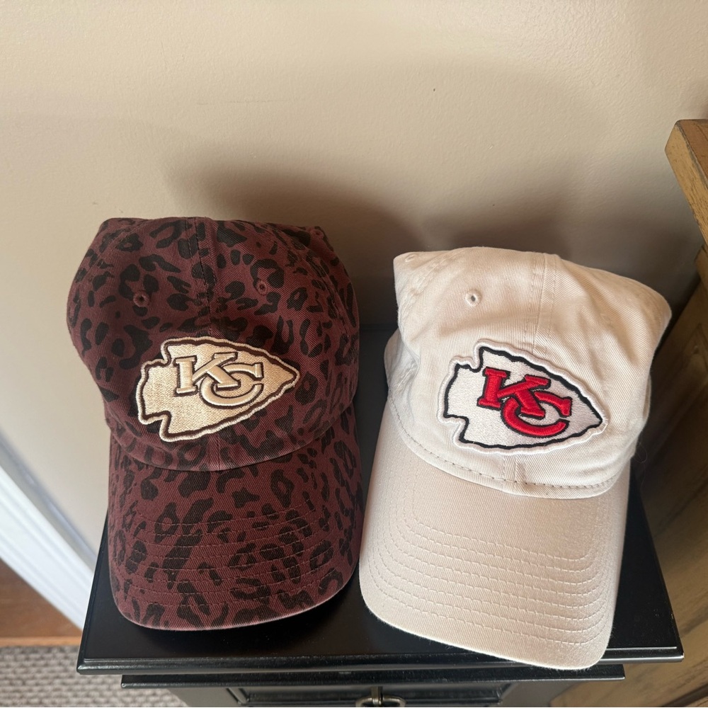 Women’s KC Chiefs Hats - Brown Leopard and White